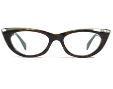 Morgenthal Frederics Eyeglasses Frames 392 INGRID Green Brown Cat Eye 50-17-135