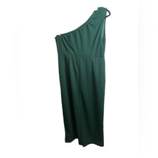 NWT BloomChic Women’s Green One Shoulder Midi Length Faux Wrap  - Size 12