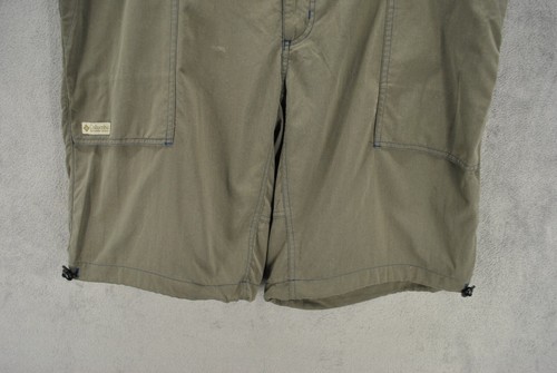Columbia Uomo Escursionismo Tech Corto Grande Beige Coulisse Zip Nylon Gorpcore - Foto 4 di 16