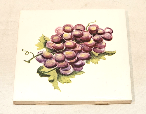 Lot of 5 Decorative WESTMINSTER Ceramic 4 in Accent Tiles Floral Fruit Scenic - Picture 8 of 16