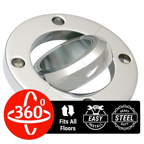 Chrome Billet Steering Column Split Swivel Floor Mount for 1 3/4, 2", & 2 1/4" - Picture 8 of 18