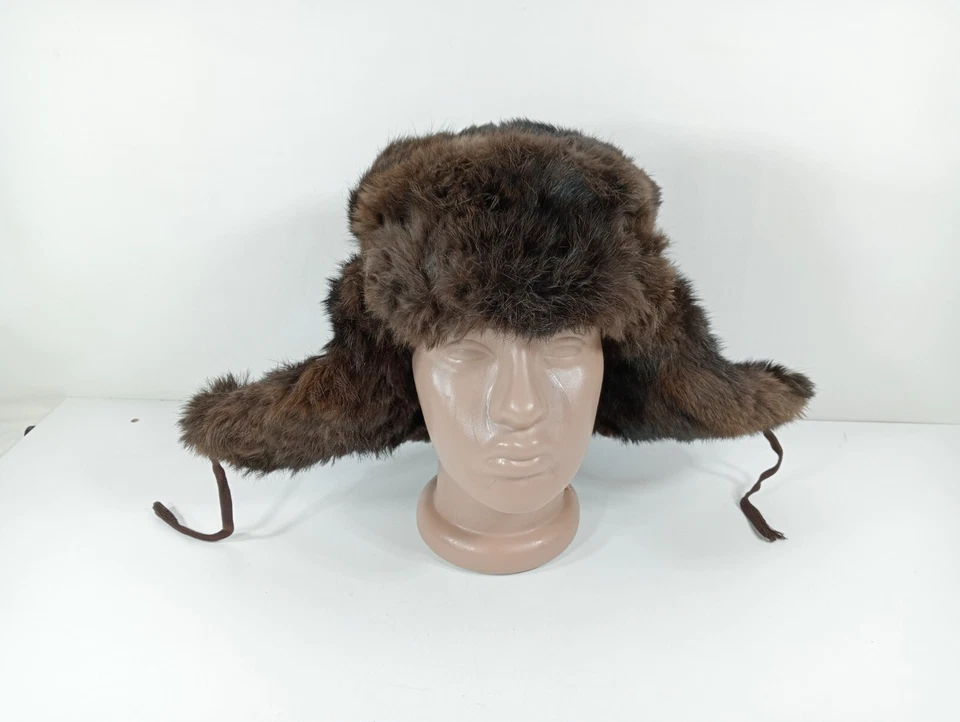 Mujer URSS Invierno Sombrero Cálido Accesorios Piel De Colección Sombrero Soviético Ushanka Raro Foto 3 de 4