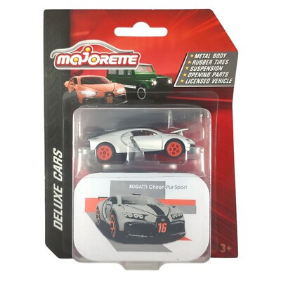 Majorette 212053190 Deluxe Cars Bugatti Chiron Pur Sport silber NEU & OVP