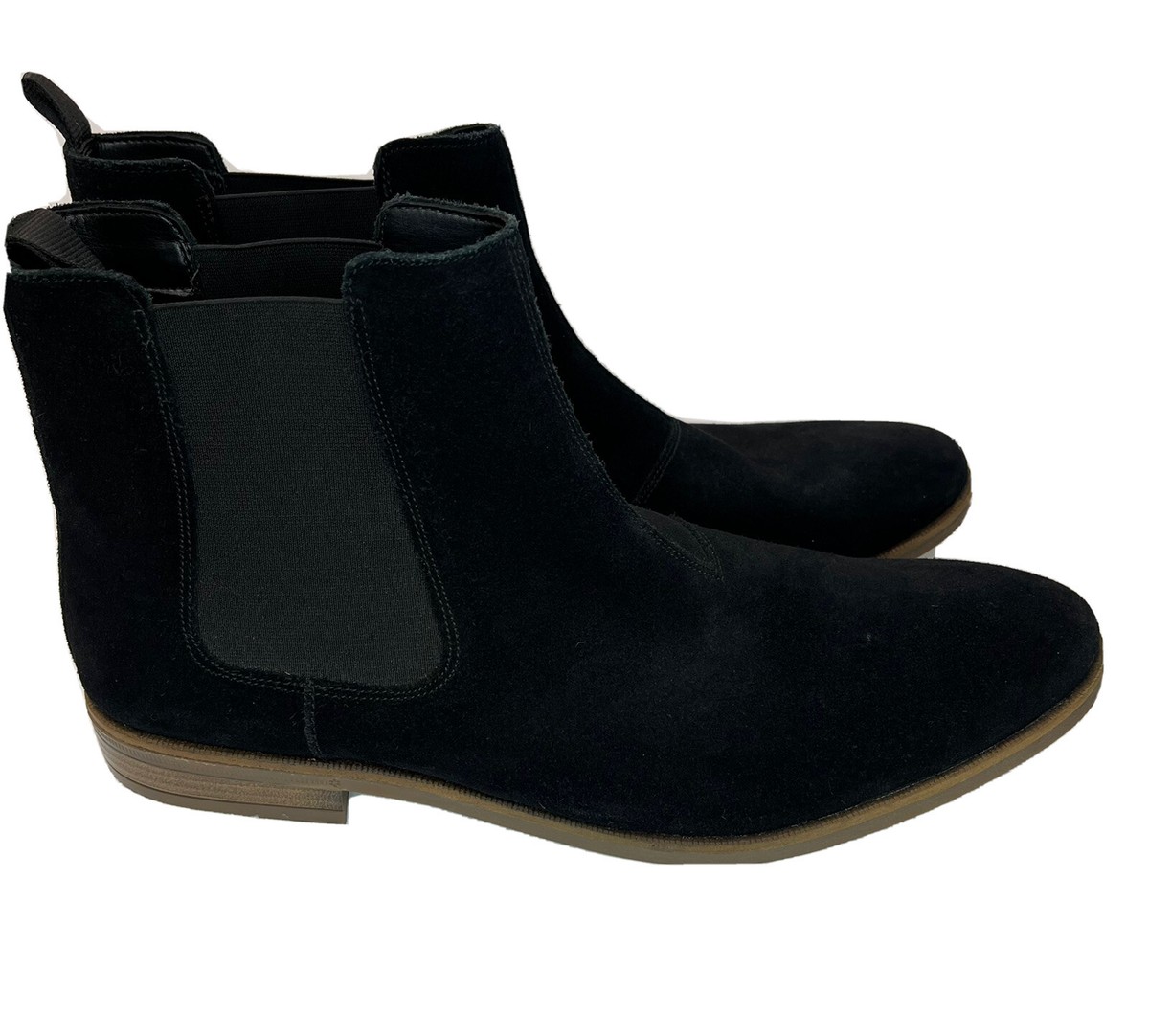 Clarks Mens Suede Ankle Boots Booties Size 11.5 Black | eBay display picture 3