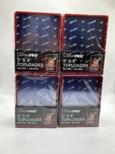 Ultra Pro 3X4 RED BORDER Standard Toploaders 35pt 4 Packs of 25, 100 total