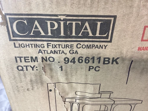 Capital Lighting Walton 1 Light Outdoor Wall Lantern Black Clear Glass 946611BK - Picture 5 of 15