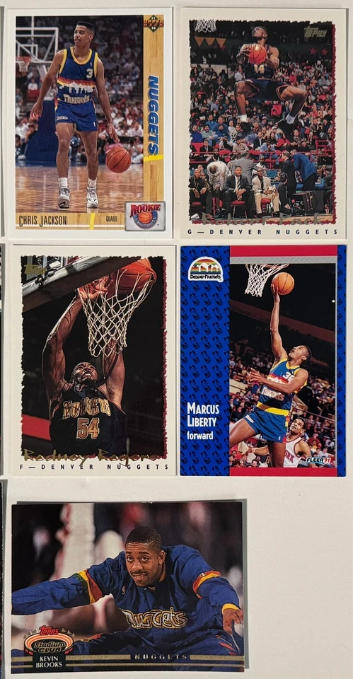 Баскетбольные коллекционные карточки Denver Nuggets NBA HOFers дебютанты все звезды лот из 29 - Изображение 4 из 4