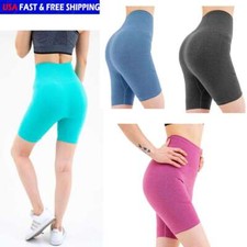 Women High Waist Push-Up Gym Yoga Shorts Pants Booty Fitness Sports Leggings US