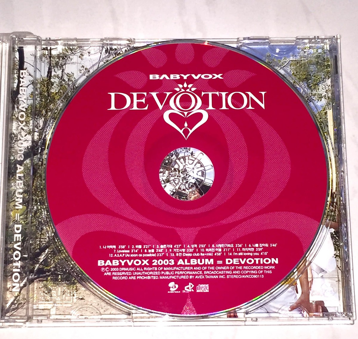 Baby VOX V.O.X 2003 Devotion Taiwan Edition 14 Track CD