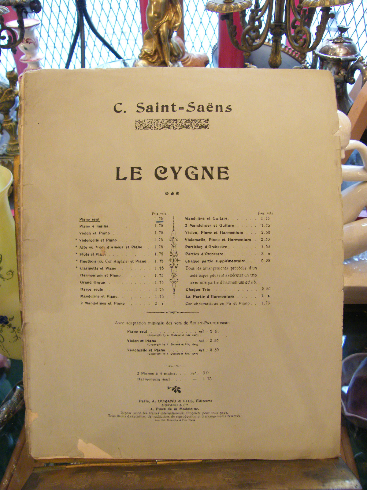 The Swan By C Saint Saens For Piano