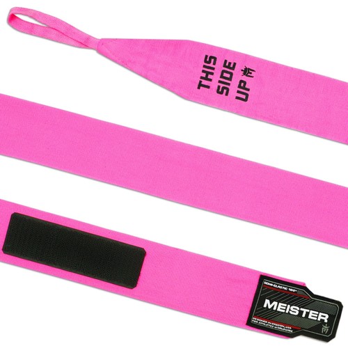 MEISTER PINK 180" SEMI-ELASTIC HAND WRAPS - MMA Mexican Boxing Gloves Women NEW - Picture 2 of 3