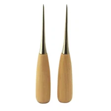 Set of 2 Wooden Handle Awl - Dressmaking & Leather Work Tools
