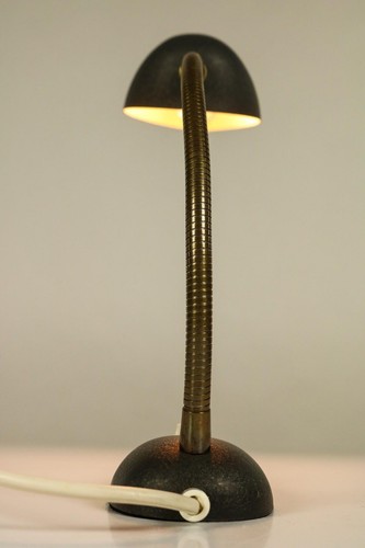 Tisch Leuchte Gebr. Cosack Lese Lampe Messing & Schwarz Vintage Egg Shape 50er - Bild 2 von 10