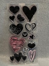 Assorted Heart Acrylic Cling Stamps for Scrapbooking Journaling Crafts