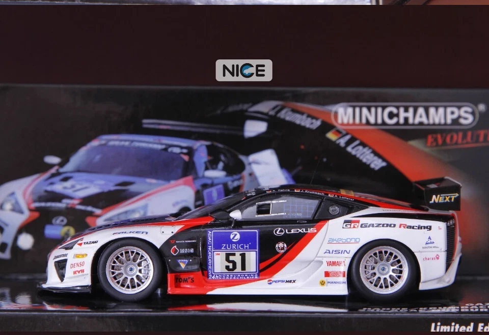 1/43 Minichamps LEXUS LFA RACE CAR 2010 DIE CAST MODEL RARE - Image 4 of 4