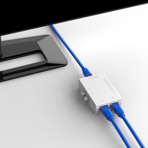 RJ45 Network Switch Ethernet Network Box Switcher Manual Sharing Switch Adap-*- - Photo 2/8