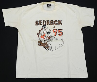 Rare VTG Arcadia Valley Senior Class The Flintstones Bedrock 1995 T Shirt 90s L