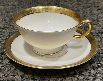 のり（感謝）/5 5 Lenox Lowell P-67 Gold Encrusted Band,& Backstamp: Cup & Saucer