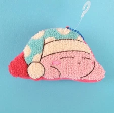 Kirby Fuzzy Towel Material Sleeping Plush Keychain Stuffed 3" Animal Mascot