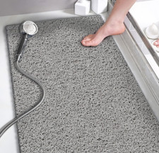 Shower Mats Non Slip without Suction Cups, 15.7  36 Inch, PVC Loofah Bathroom