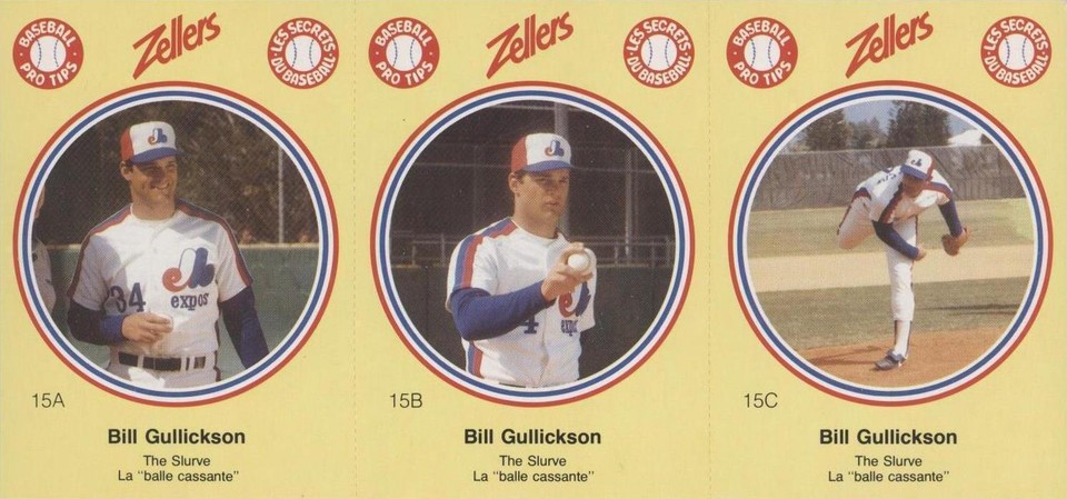 1982 Zellers Baseball Pro Tips Montreal Expos - Bill Gullickson #15 - 1 of 1