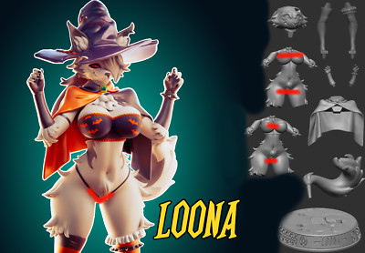 Artist Proof Halloween Model Kit For Werewolf Luna Loona Fantasy Wolf Girl Print