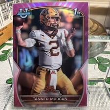 Tanner Morgan Pink Refractor 1st Rookie Card 2022 Bowman Chrome U University #11