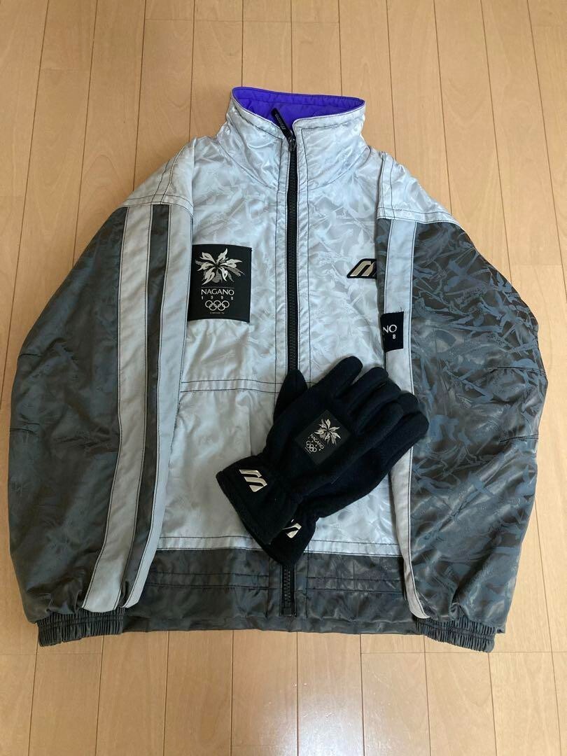 NAGANO 1998 日本代表 ジャケット L Nagano Olympics Japan MIZUNO Official Nylon Jacket S Size