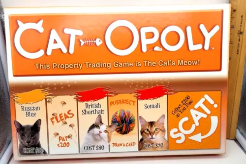 CAT-OPOLY Board Game Monopoly Themed SEALED Family Night Property Trading Cats