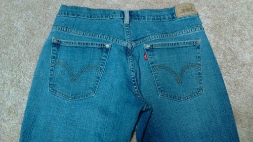 'LEVI STRAUSS' Jeans Womens 515 Bootcut 8M No-hem Hemline Embroidered B-82 - Picture 3 of 12
