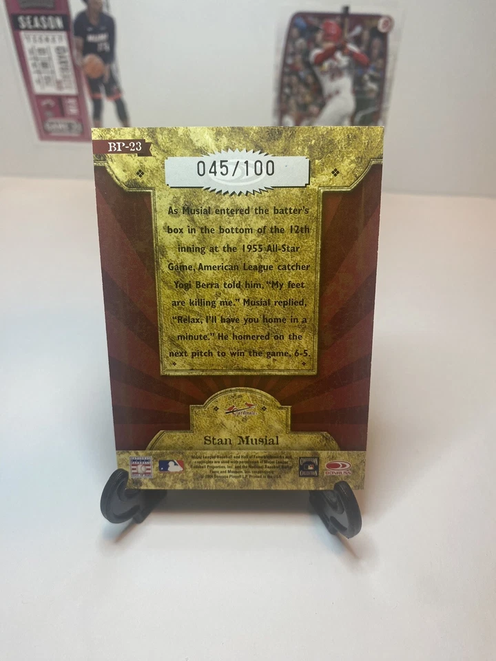 🔥 2004 Donruss Throwback Threads Spectrum /100 SP 💎 Stan Musial  ⭐️ St.Louis - Image 3 of 4