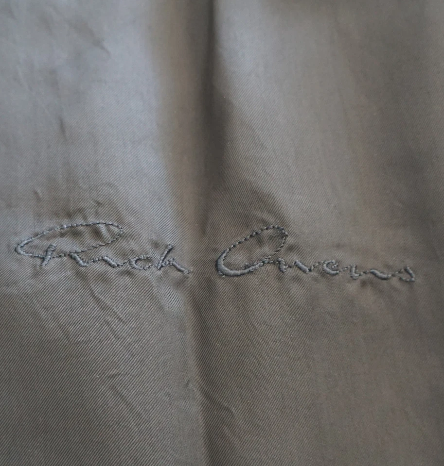 Chaqueta de manga corta RICK OWENS talla 40 de cuero de cordero negro al hombro caído Foto 4 de 4