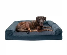 Sofa Memory Foam Dog Bed Faux Fleece & Chenille Pet Bed Jumbo Plus Orion Blue