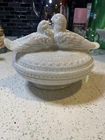 Vintage Westmoreland Wilsonville OpulenceMilk Glass Kissing Doves Candy Dish Box