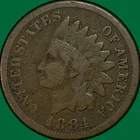 1884 Indian Head Cent Very Good VG Coin #41157