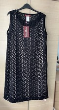BNWT, BLACK SLIP DRESS WITH BEIGE PETTICOAT BY MAX MARA - UK 16 - CHARITY SALE