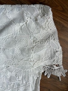 Lilly Pulitzer Pottery Barn Kids White Floral Eyelet Nursery Crib Bed Skirt 