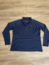 Ariat Sunstopper 2.0 1/4 Zip Equestrian Base layer Shirt Women’s Sz XL