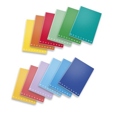 Pigna Monochrome A5 Notebooks, 0Q Stripe, 5mm Squares, Assorted Colours, Pack of