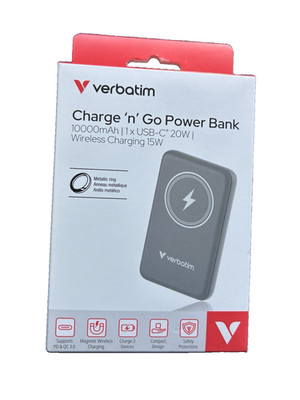 Verbatim Dual USB Power Pack External Rechargeable Battery20W 10000mAh #32249