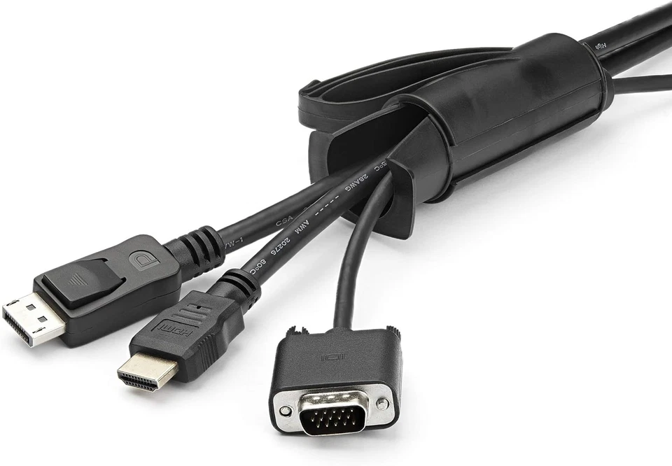 StarTech.com 2.5m (8.2ft) Cable Management Sleeve - Spiral - 1" (25mm) Diameter  - Bild 2 von 4