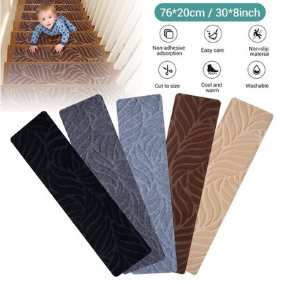 1-12 Pack Non-Slip Stair Treads Floor Mat Carpet Staircase Pad Protection Cover
