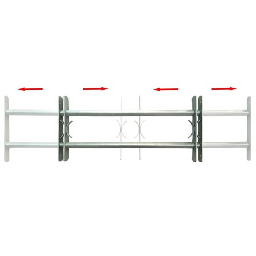 Grille de sécurité de fenêtres réglable AKOZON avec 3 barres 700-1050