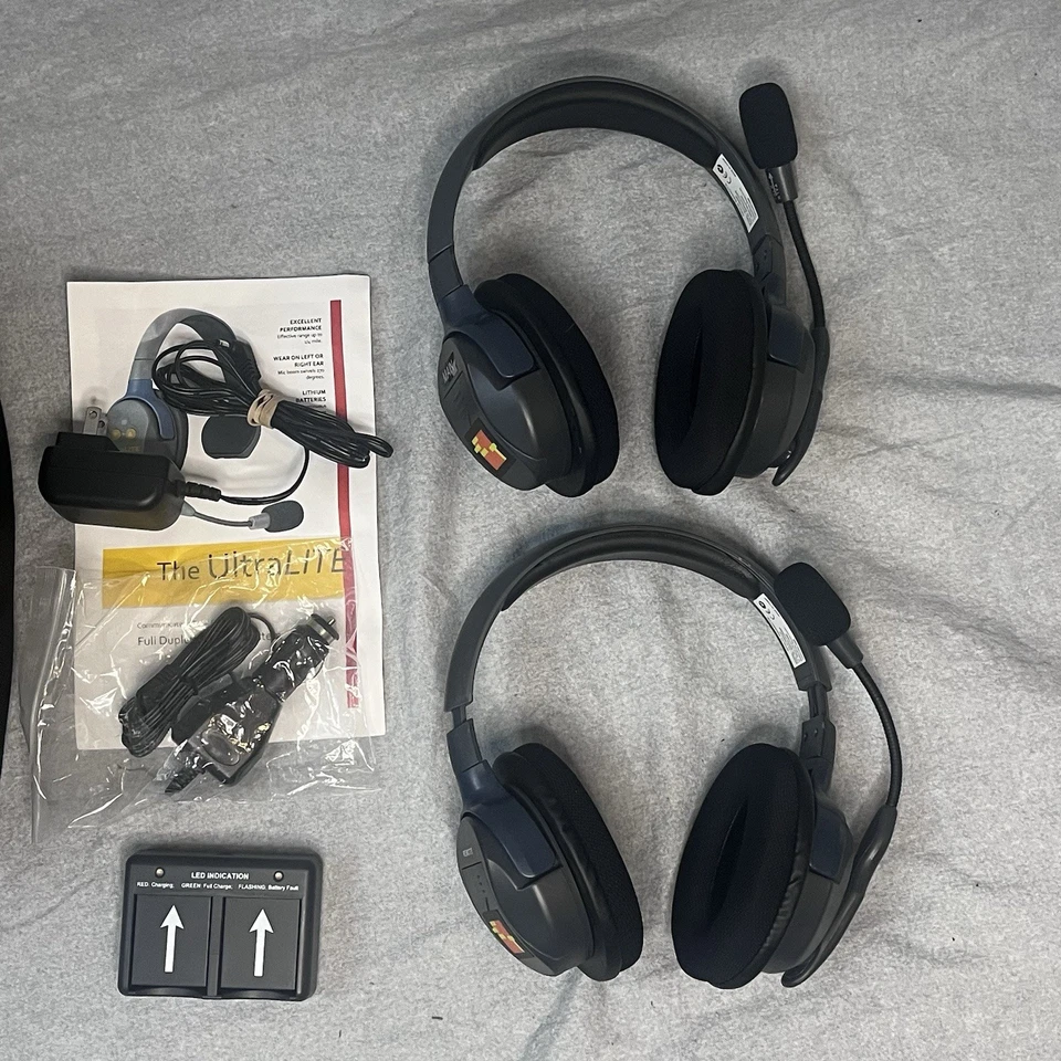EARTEC UltraLITE Full Duplex Wireless Headset - 2 Headsets Included - Image 2 of 4