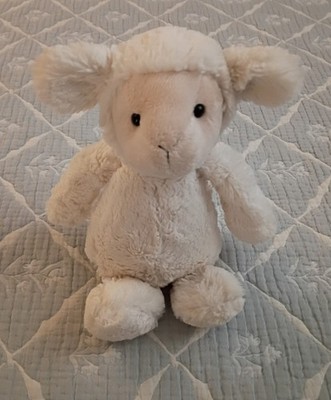 Jellycat London Bashful Lamb 12 White Cream Plush RETIRED VGUC Stuffed Animal