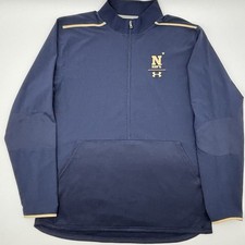 Under Armour Navy Midshipmen 1/4 Zip Pullover Men's XL Blue Gold Sideline EUC