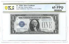1928 A $1 PCGS 65 PPQ Silver Certificate GEM Uncirculated Low Serial Number Note