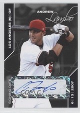 2008 Just Minors Signing Date Black Edition 24/25 Andrew Lambo #60 Auto 0a1