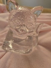 Partylite Glass Cat Tealight Candle Holder.