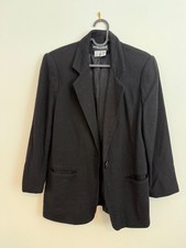 Vintage Sag Harbor 100 Wool Black Blazer, Size 8